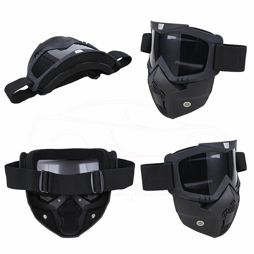 MOTORCYCLE/PAINTBALL/AIRSOFT- DETACHABLE MODULAR FACE MASK.