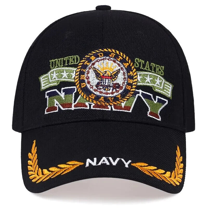 UNITED STATES NAVY EMBLEM HAT. 3 COLOR CHOICES.