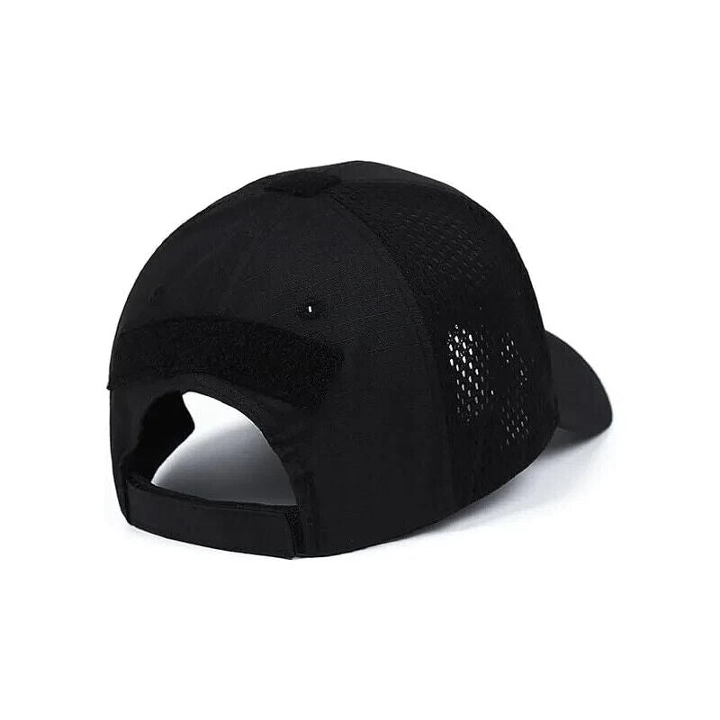 BLACK PUNISHER VENTED OPERATORS HAT.