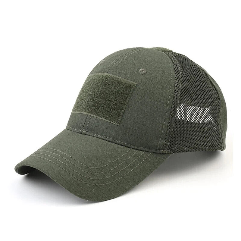 Vented Operator / Contractor Military Hat. Side Mesh Ventilation.