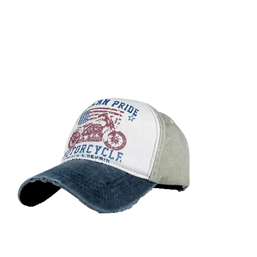 VINTAGE STYLE AMERICAN PRIDE MOTORCYCLE HAT.