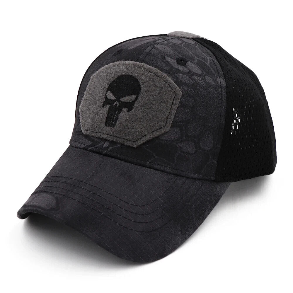 BLACK KRYPTEK PYTHON PUNISHER VENTED OPERATORS HAT.