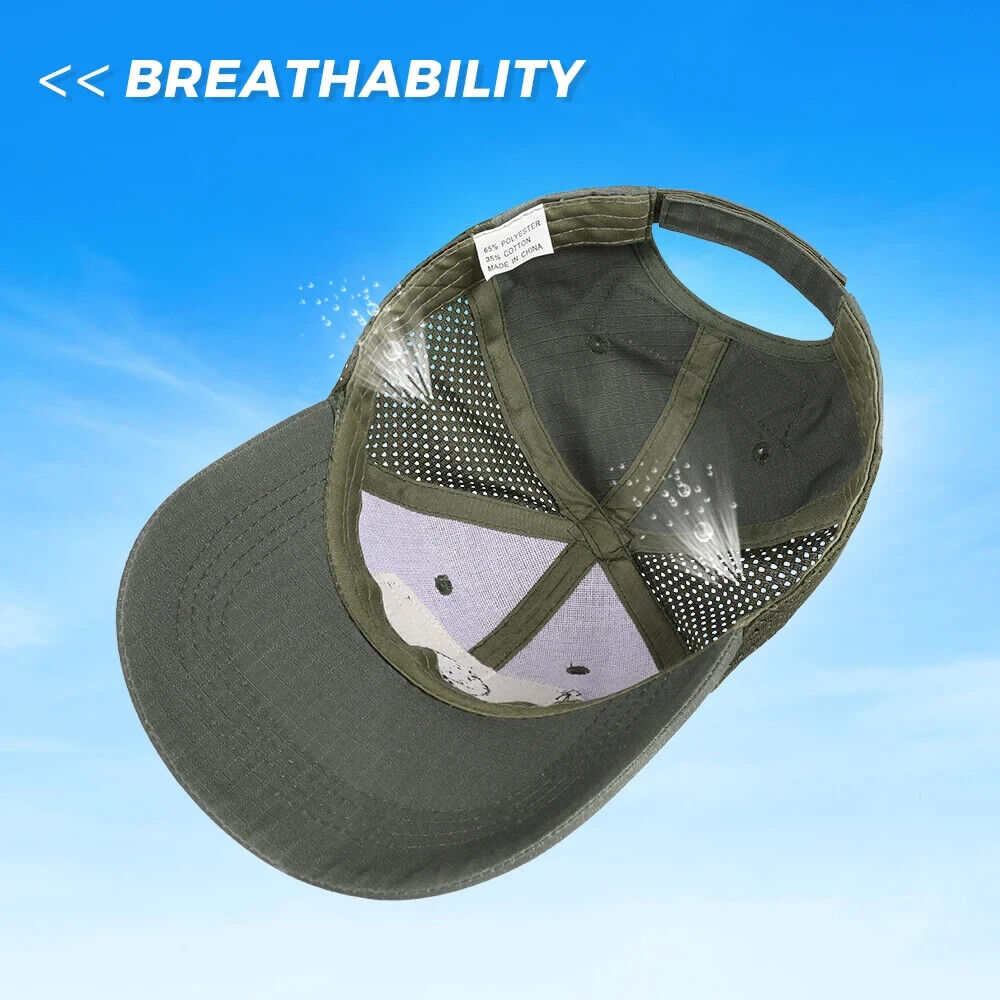 ARMY GREEN PUNISHER OPERATORS VENTED HAT.