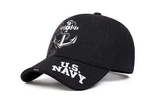 U.S. NAVY ANCHOR HAT. BLUE OR BLACK COLORS.