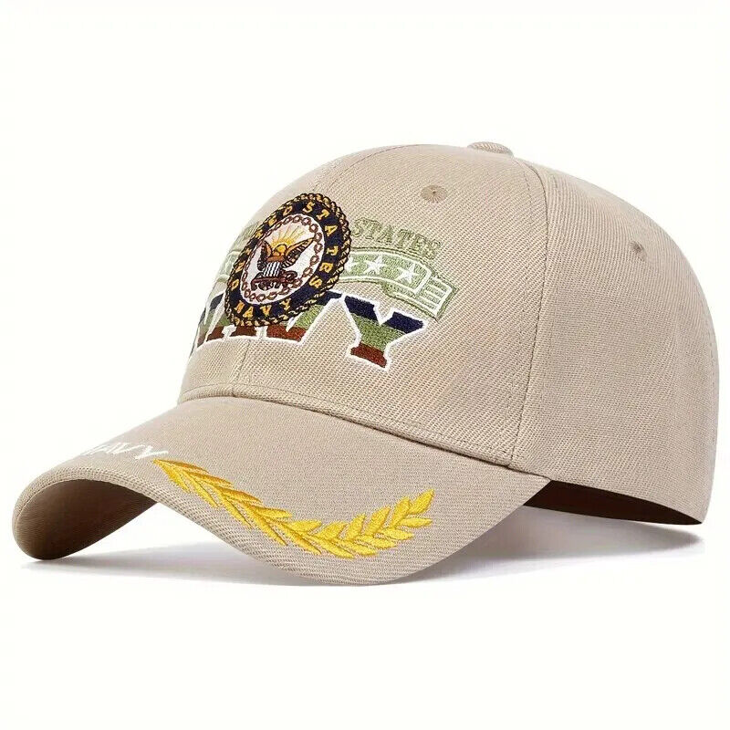 UNITED STATES NAVY EMBLEM HAT. 3 COLOR CHOICES.