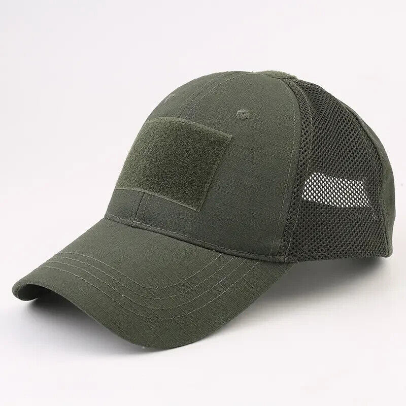 Vented Operator / Contractor Military Hat. Side Mesh Ventilation.