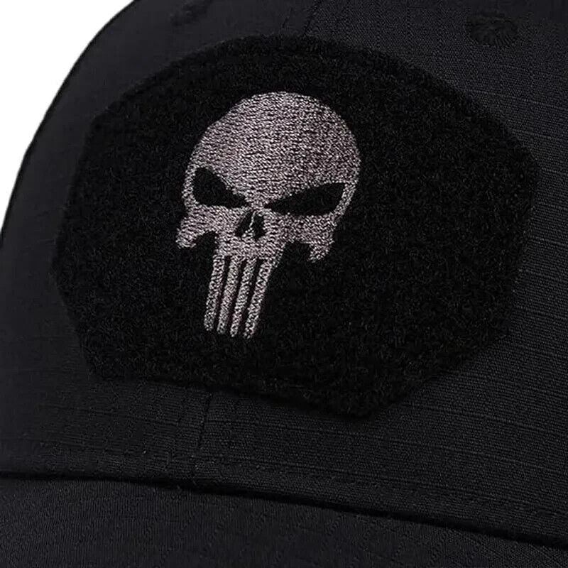 BLACK PUNISHER VENTED OPERATORS HAT.