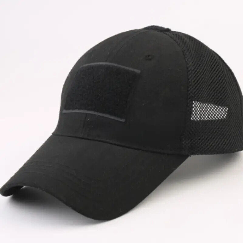 Vented Operator / Contractor Military Hat. Side Mesh Ventilation.