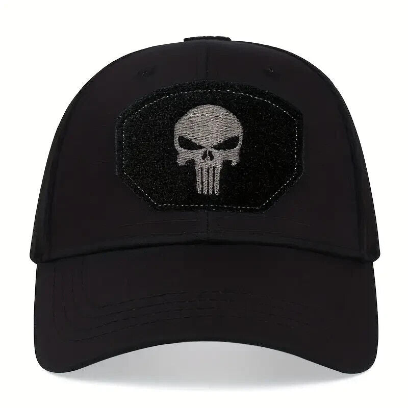 BLACK PUNISHER VENTED OPERATORS HAT.