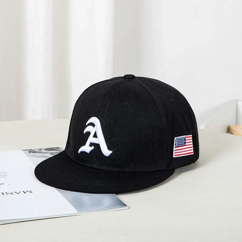 Oakland Athletics A's Hat. Embroidered, American Flag.