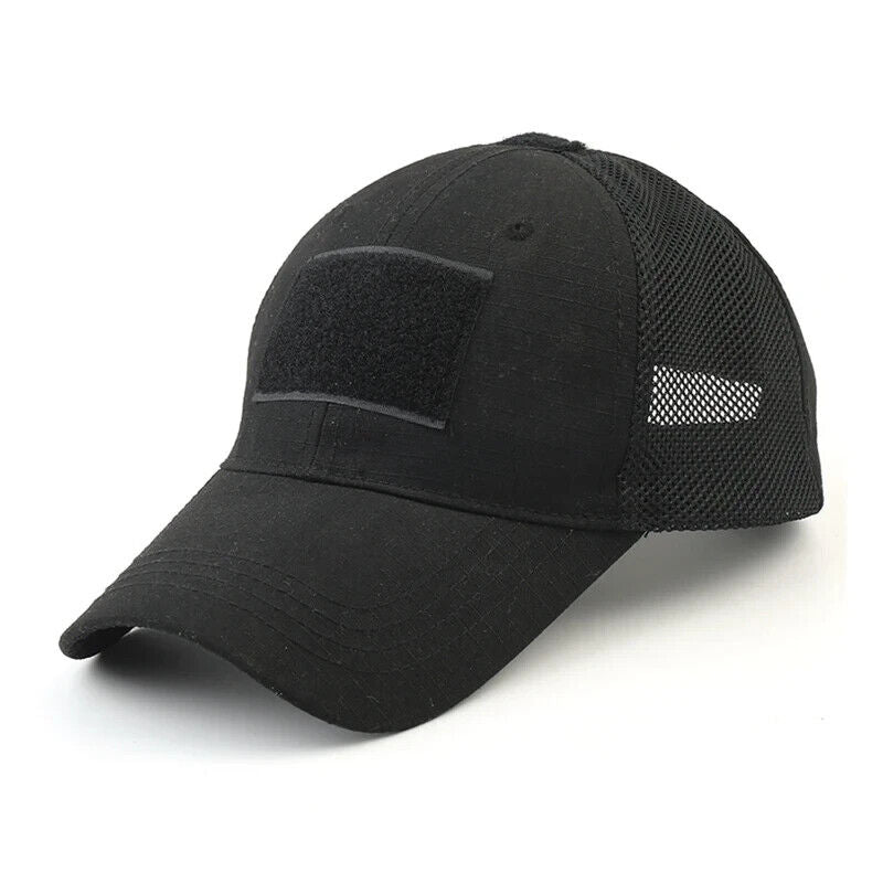 Vented Operator / Contractor Military Hat. Side Mesh Ventilation.