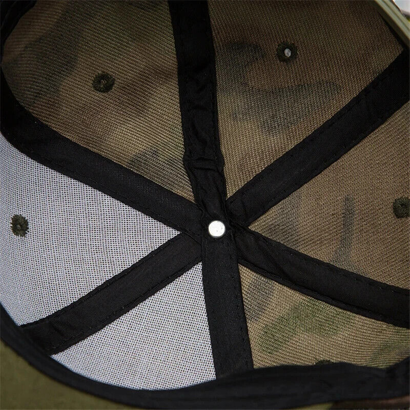 Multicam Camouflage Wide Flat Rim Baseball Cap.