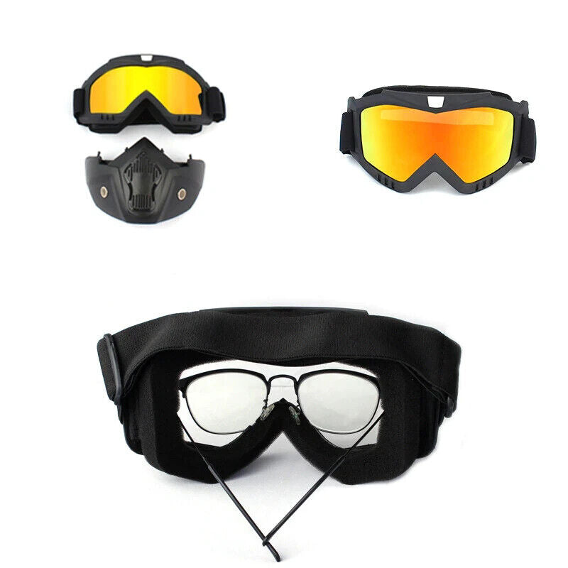 MOTORCYCLE/PAINTBALL/AIRSOFT- DETACHABLE MODULAR FACE MASK.