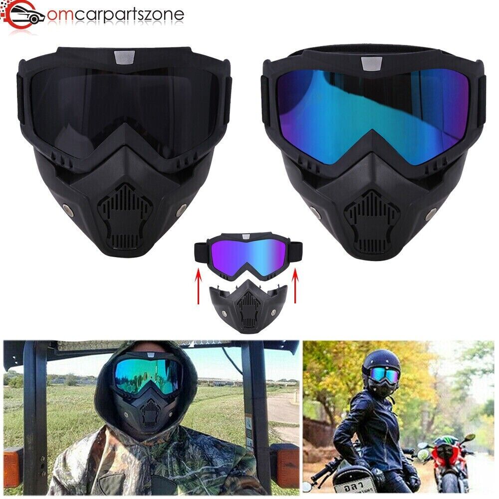 MOTORCYCLE/PAINTBALL/AIRSOFT- DETACHABLE MODULAR FACE MASK.