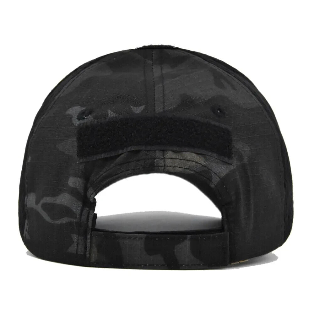 CHAPEAU TACTIQUE D'OPÉRATEURS CAMO PUNISHER NOIR.