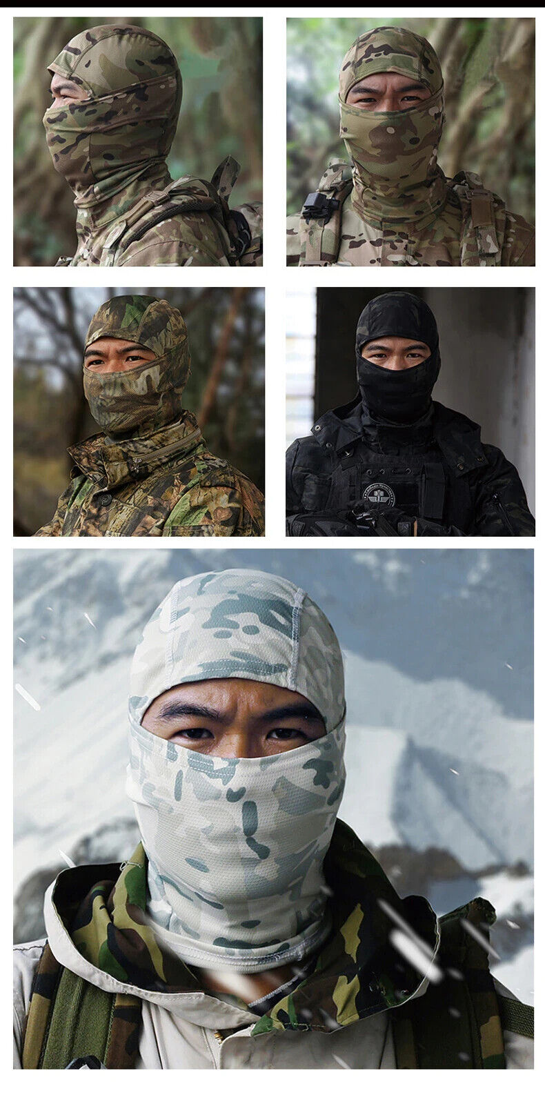 Military/Hunting Balaclava. Full Face Mask, UV Protection. 2 colors to choose...