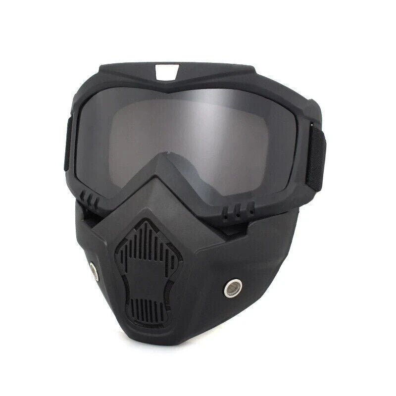 MOTORCYCLE/PAINTBALL/AIRSOFT- DETACHABLE MODULAR FACE MASK.