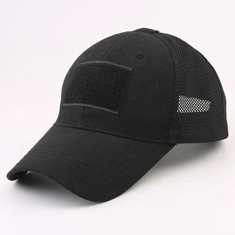 Vented Operator / Contractor Military Hat. Side Mesh Ventilation.