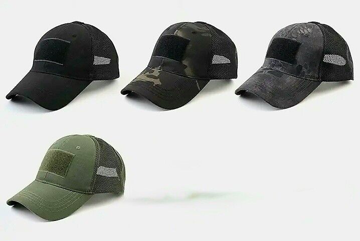 Vented Operator / Contractor Military Hat. Side Mesh Ventilation.
