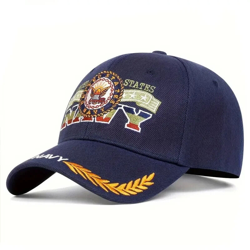 UNITED STATES NAVY EMBLEM HAT. 3 COLOR CHOICES.