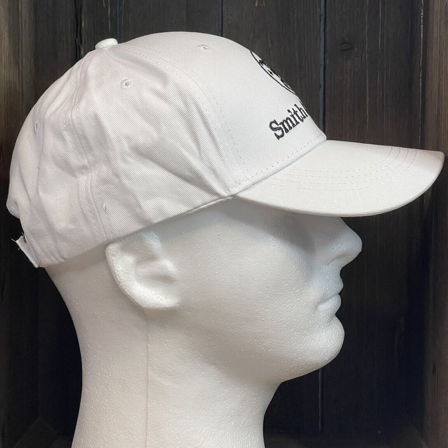 SMITH AND WESSON STYLE WHITE HAT.