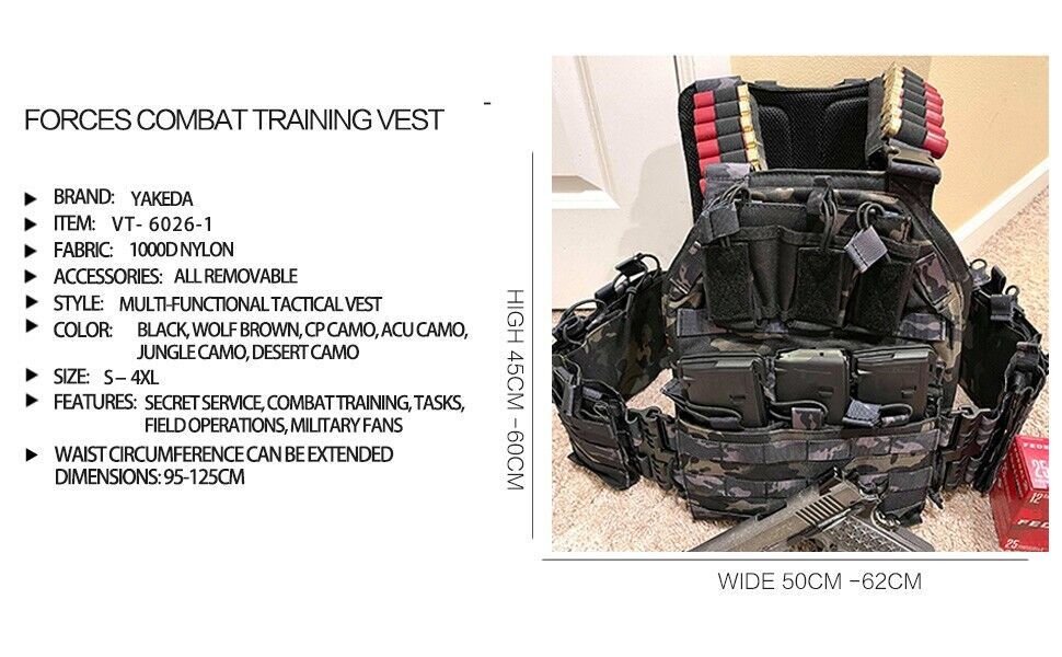 YAKEDA FAST Quick-release Plate Carrier. Battle Field, Military Tactical Vest.