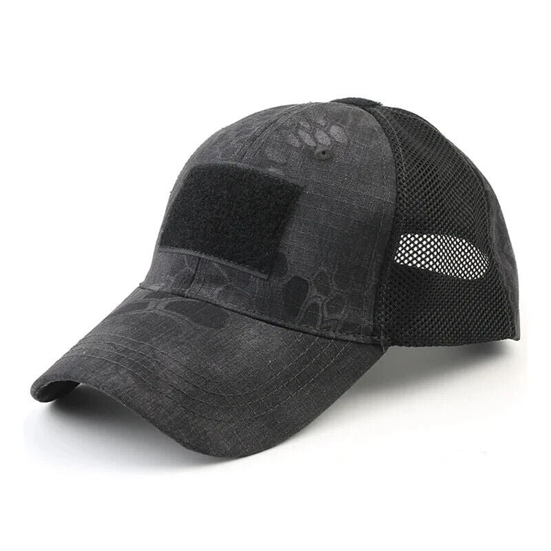 Vented Operator / Contractor Military Hat. Side Mesh Ventilation.