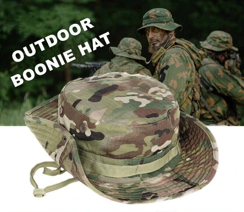 CHAPEAUX BOONIE DE STYLE MILITAIRE VERT ARMÉE OU GRIS.