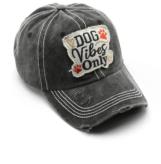 VINTAGE STYLE "DOG VIBES ONLY" HAT.