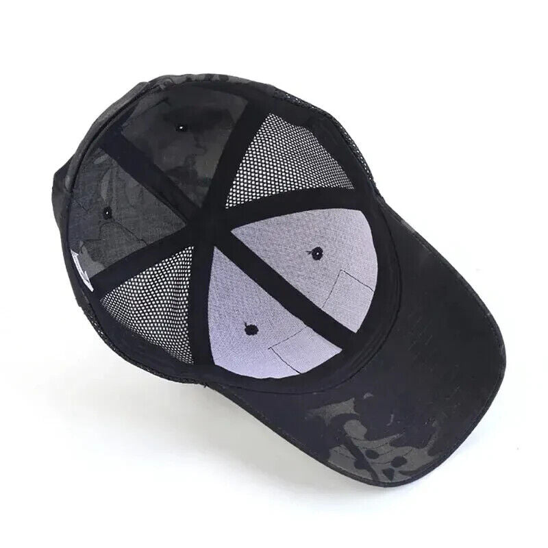 Vented Operator / Contractor Military Hat. Side Mesh Ventilation.