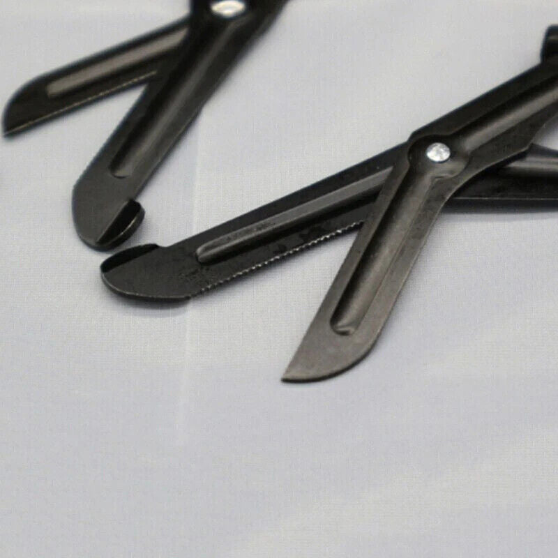 Black Trauma Shears 5.9" and 7.5" Fluoride Coated Blades.