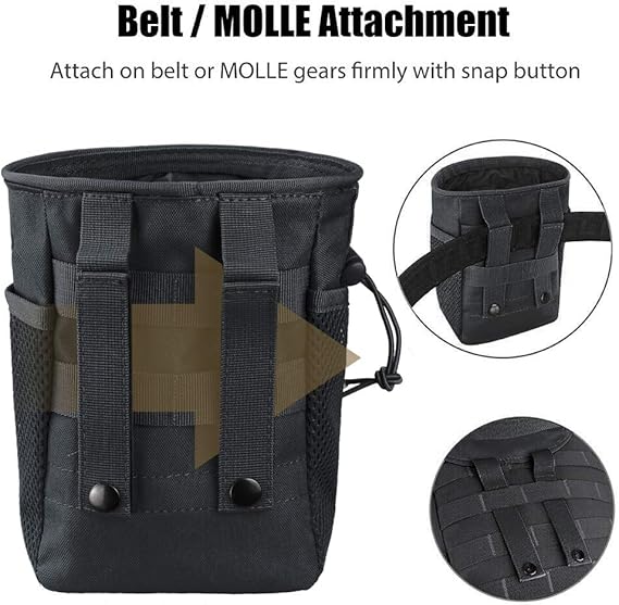 Tactical Molle Drawstring Dump Pouch.