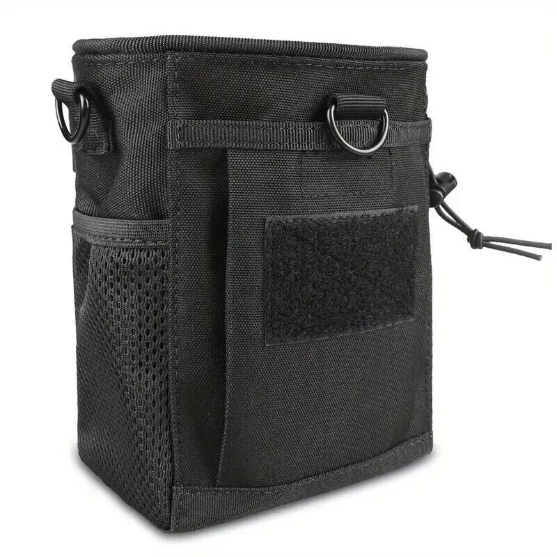 BLACK MOLLE DRAWSTRING DUMP POUCH & EDC, UTILITY POUCH