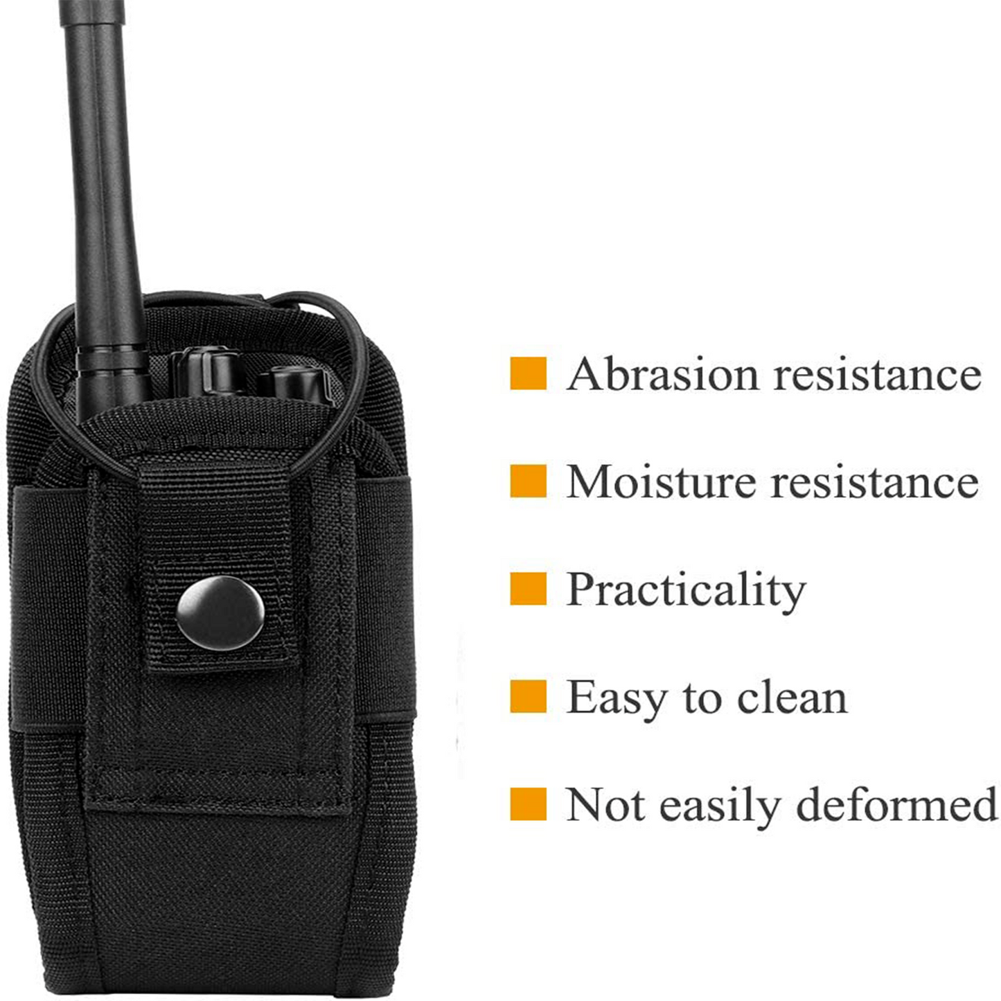 Black Tactical Molle Radio/Cell case.