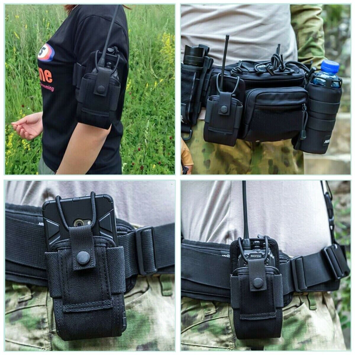 Black Tactical Molle Radio/Cell case.